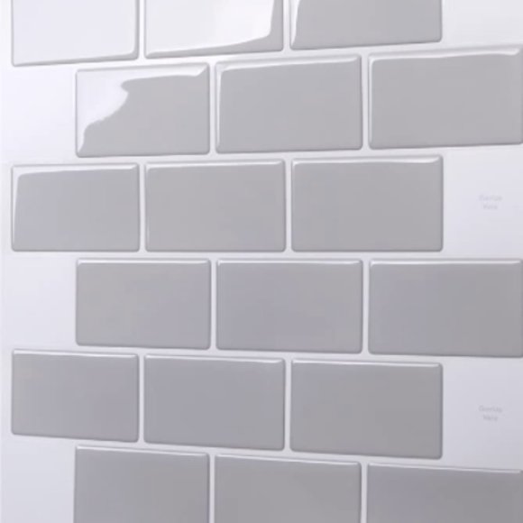 Backsplash Stickgoo 12 X 12 Peel and Stick Subway Grey - Picture 2 of 5